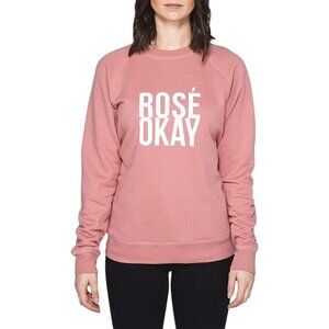 Brunette The Label Sweatshirt Size XS Small Rose Okay Graphic Crew Cozy Pullover